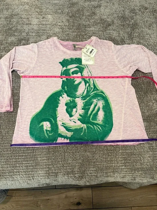 Magnolia Pearl NWT Mother Mary Viggo T Top 2294 in Guava Party, OSFM - Picture 9 of 11